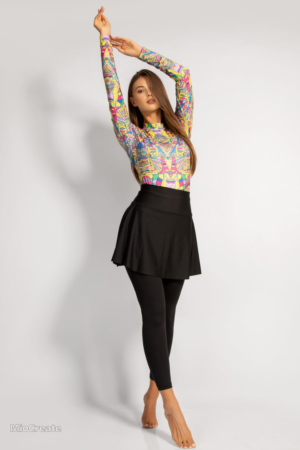 HUDO PHARAONIC 4 PIECES BURKINI TOP , PANTS , SKIRT , SWIM CAP