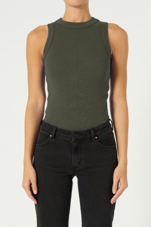 HUDO DARK GREEN SLEEVLESS TOP